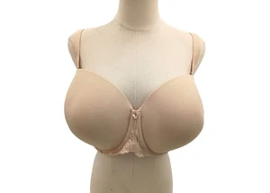Reggiseno Auden Comfort con ferretto senza spalline sfoderato più sexy pizzo beige comodo taglia 42DDD - Foto 1 di 8