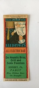 Pabst Beer De Angelis Bros Hershey Pa Bobtail Matchcover Lot 523 - Picture 1 of 1