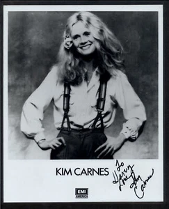Kim Carnes - Película autógrafa firmada - Ojos de Bette Davis - cantante - Imagen 1 de 1