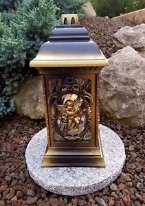 *Grablaterne Grablampe Grableuchte Grablicht Kerzen Engel Grabschmuck Gold - Bild 1 von 2