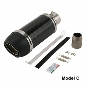 Exhaust Muffler Pipe Black Silencer Tube 51mm Exhaust Muffler Pipe Fits For BMW - Picture 1 of 7