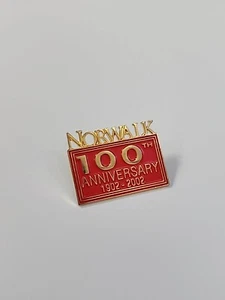 Norwalk 100th Anniversary Souvenir Pin 1902-2002 Custom Order Furniture Ohio - Picture 1 of 4