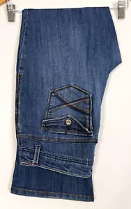 Bota de mezclilla Sonoma para mujer talla 12P lavado medio elástica 5 bolsillos suave E10 - Imagen 1 de 12