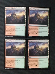 MTG Rugged Highlands X4 Kamigawa: Neon Dynasty NM/M Save on Multiple Playsets! - Picture 1 of 1