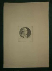 Portrait d'homme, gravure au PHYSIONOTRACE par Quenedey, tirage tardif - Picture 1 of 4