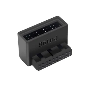 Adaptateur En-tête Carte Mère Ordinateur USB 3.0 19P 20P 90 Degrés Convertisseur A - Photo 1/12