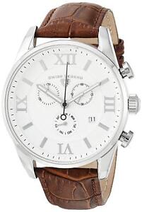 Swiss Legend 22011-02-BRN Brown Leather Strap Silver Case Men's Quartz Watch