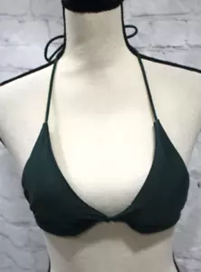Dunkelgrünes dreieckiges Damen-Bikinioberteil kabellos gepolstert Größe L - Bild 1 von 2