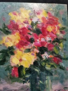 École de Rouen, Jacques LEBOURGEOIS, HSP. POST IMPRESSIONNISME, Bouquet FLEURS. - Foto 1 di 5