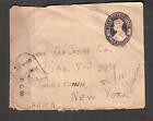 India July 1944 WWII PC90 DHA/6 & 244 censor 1 1/2 Annas postal cover to USA