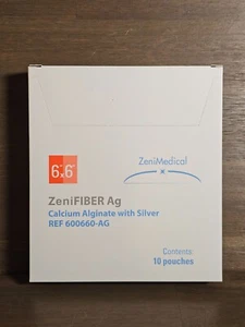 6"×6" Calcium Alginate w/Silver Dressings ZeniFIBER Ag - Picture 1 of 2