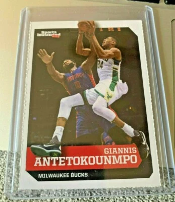 Lote de 10 quilates Giannis Antetokounmpo SI para niños deportes ilustrados Simone Manuel RCs Foto 1 de 4