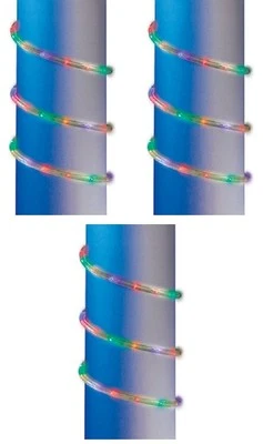(3) ea Holiday Wonderland 55040-88 9' ft Easy Connect Multi LED Rope Light Sets - Image 1 of 2