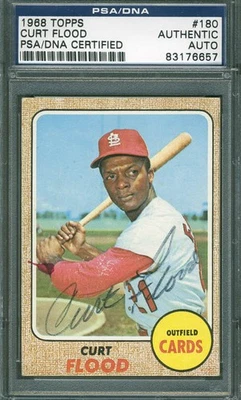 CURT FLOOD - TARJETA COMERCIAL/DEPORTIVA FIRMADA Foto 1 de 2