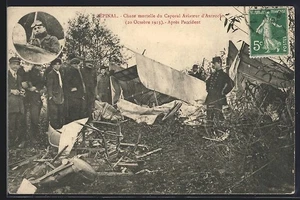 CPA Épinal, Chute mortelle du Caporal Aviateur d´Autroche, un avion-Absturz 191 - Picture 1 of 2