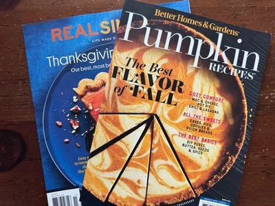 Fall Magazine Bundle - Real Simple Thanksgiving All-Stars & BHG PUMPKIN Recipes. - Image 1 of 4