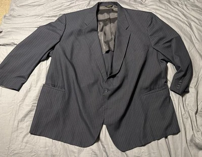 John Weitz EE. UU. Traje Chaqueta y Pantalones a Rayas 60 Pecho 64W Talla Grande Hecho en EE. UU. Foto 1 de 4