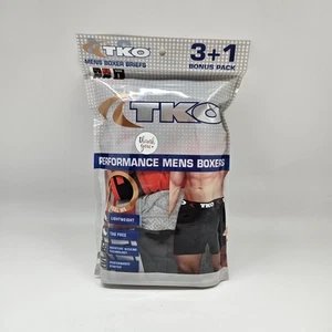 4 pack TKO Men's L XL 2XL Logo Performance Microfiber Boxer Briefs Assorted - Picture 1 of 2