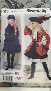 New/Uncut - Simplicity 8285 Sewing Pattern Pirate/Steampunk/Lolita - Picture 1 of 4