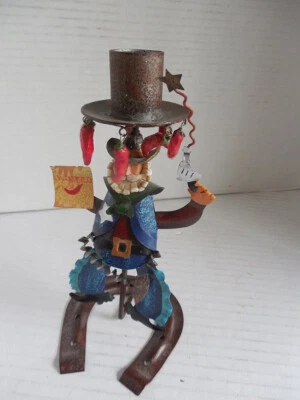 Металлический подсвечник Pacific Rim Sheriff с висячим красным перцем 7,5 дюйма - Изображение 1 из 2