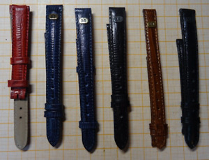 6 neuwertige Lederbändern  für Damen Armbanduhren Jean Marcel 8