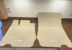 original Fussmatten Mercedes SL Klasse R230 W 230 Veloursmatten beige 2002-2012 - Bild 1 von 3