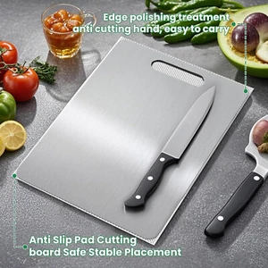 2 100% Pure Titanium Double Sided Cutting Boards, Food Grade (18*12) - Picture 1 of 7