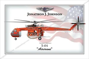 Helicopter,Erickson,S64,Skycrane,Aircrane,Sky,Air,Crane,Sikorsky,CH,54,CAL,fire - Picture 1 of 17