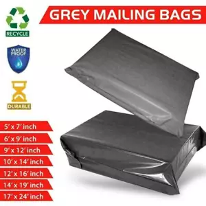 More details for all sizes grey mailing bags strong parcel postage plastic post poly self seal