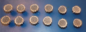 Metal Sunflower Detailed Drawer Pulls Cabinet Knobs set of 12 pieces - Picture 1 of 13