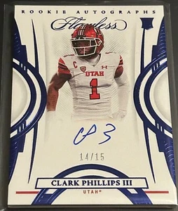 CLARK PHILLIPS III RC 2023 PANINI IMPECABLE ZAFIRO NOVATO AUTOMÁTICO SP 14/15 UTAH - Imagen 1 de 1