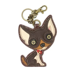 Chala CHIHUAHUA DARK BROWN Key Fob NWT - Picture 1 of 2