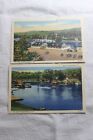 On Lake Winnipesaukee at Alton Bay New Hampshire Lot of 2 Linen Postcards