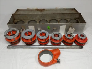 6 Piece Die Set Manual Ratchet Pipe Threader 1/2 to 2 inch with case - Picture 1 of 17