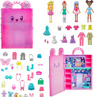 Polly Pocket Closet Playset with 4 Dolls 3-inch, 3 Pets & 50 Accessories, Safari