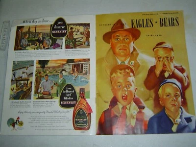 1948 Philadelphia Eagles Chicago Bears Official Program Shibe Park 24 pages - Image 1 of 4