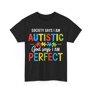 Autism Awareness Shirt, Society Says I'm Autistic Autism Awareness Month T-shirt - Picture 1 of 10
