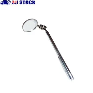 Silver Round Mirror Stainless Steel Telescoping Inspection Mirror Automotive - Picture 1 of 12