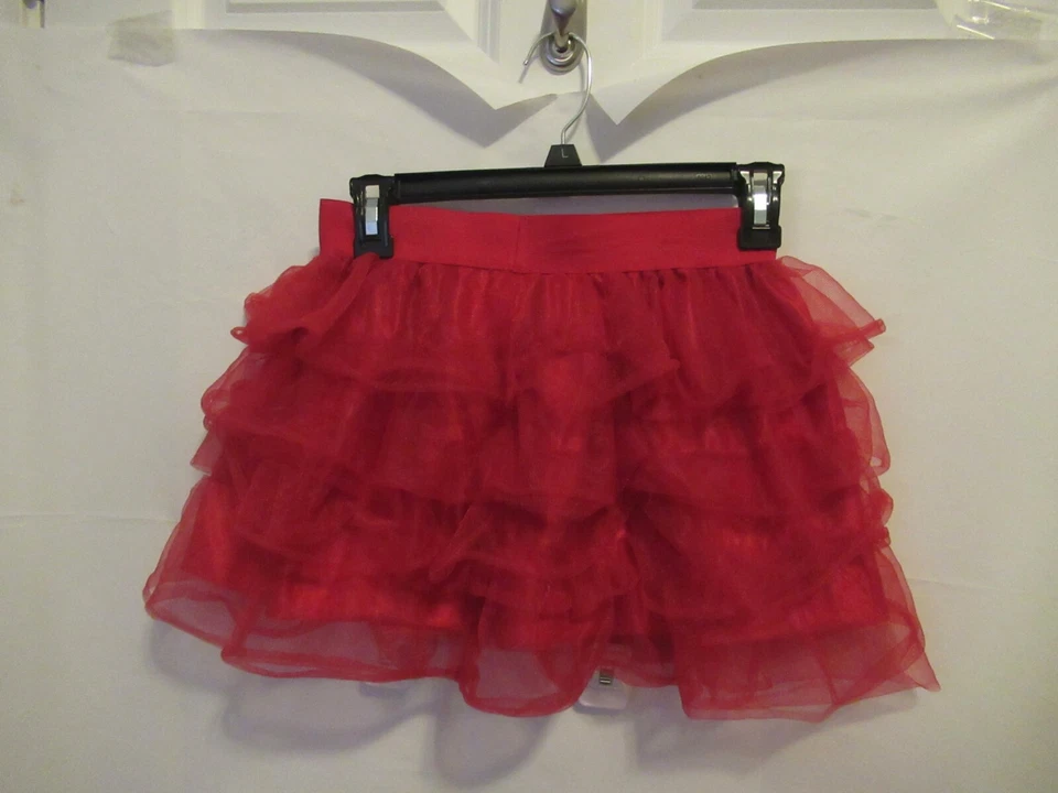 Red tulle Skirt Halloween Costume Tutu Ballerina adult Small/Medium Kids xl  - Image 1 of 2