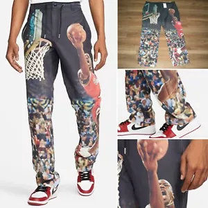 NUEVOS CON ETIQUETAS Pantalones de pista Nike para hombre Air Jordan Flight Heritage DJ0182 010 talla 44 2XL - Imagen 1 de 11