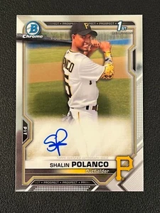 Shalin Polanco 2021 Bowman Chrome 1st Auto Pirates CPA-SP - Picture 1 of 2