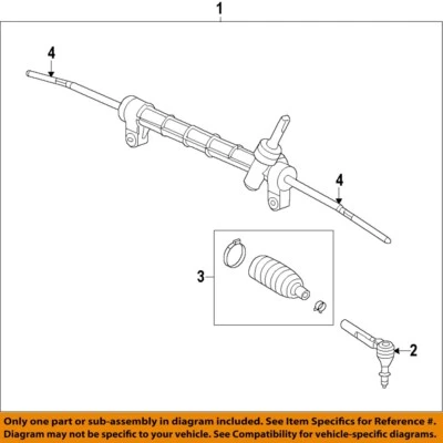 Used Rack and Pinion Assembly fits: 2010 Cadillac Srx Power Rack and Pinion w/va Foto 1 de 2