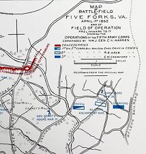 Battlefield Of Five Forks Civil War Field Operations 1970s Ephemera DWT3