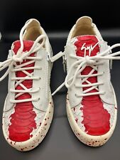 Giuseppe Zanotti Sneakers RARE- Clean, White AND Red SNAKE SIZE 36
