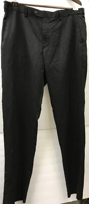 Pantalones de vestir para hombre Enro negros profundos con frente plano - talla 40 Foto 1 de 4