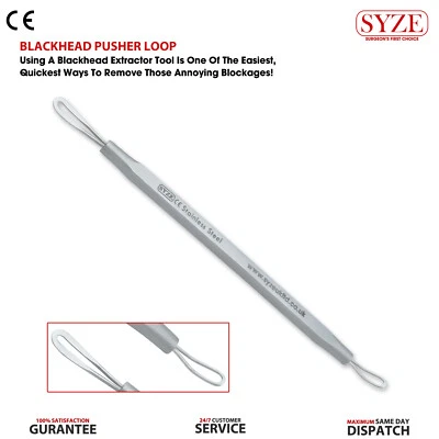 SYZE Blackhead and Whitehead Remover Pimples Extractor Double Sided Tools UK