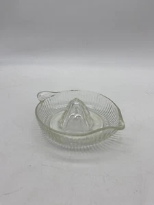 Vintage Glass Juicer Orange Juice Reamer Depression Glass Handle Spout 8” Long - Picture 1 of 7