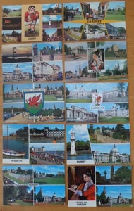 COLLECTION OF 20 X VINTAGE 1960'S-1970'S POSTCARDS FEATURING CARDIFF,WALES - Picture 1 of 2