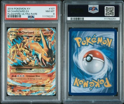 2014 POKEMON XY FLASHFIRE ULTRA RARE 107/106 M CHARIZARD EX Y Secret PSA 8 NM MT - Image 1 of 3