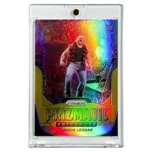 Brock Lesnar Gold /10 2022 WWE Panini Prizm Prizmatic Entrances Insert #29 SSP - Picture 1 of 2
